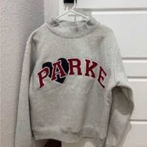 ISO parke grey denim valentines mockneck